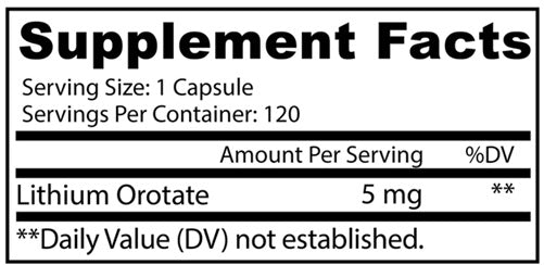 Lithium Orotate Dosage: How to Read the Label Correctly